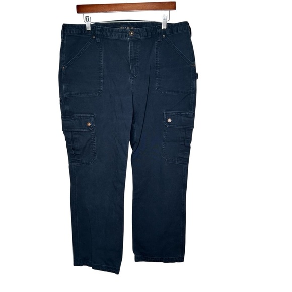Duluth Trading Co Blue Ankle Cropped Jeans - Picture 1 of 6